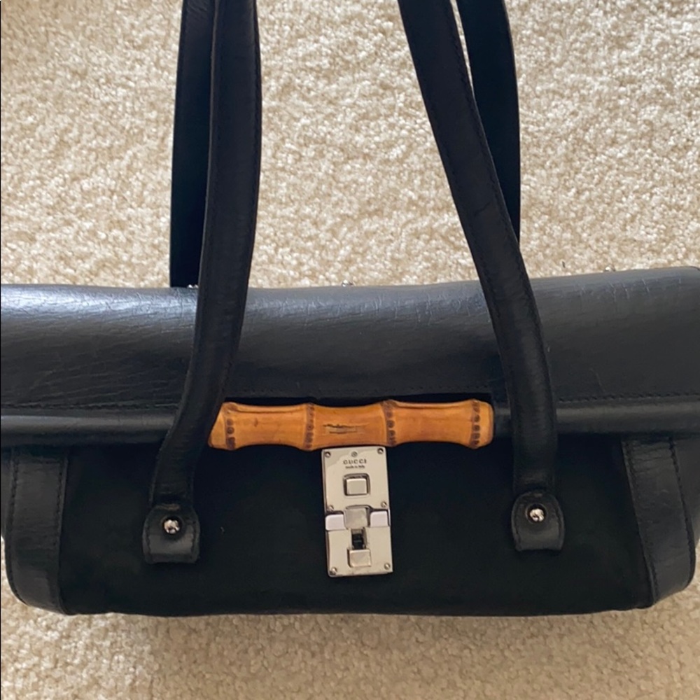 100% Authentic Vintage GUCCI Boston Bag Bamboo -